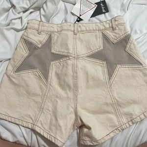 Nasty gal high waisted star back mom shorts
